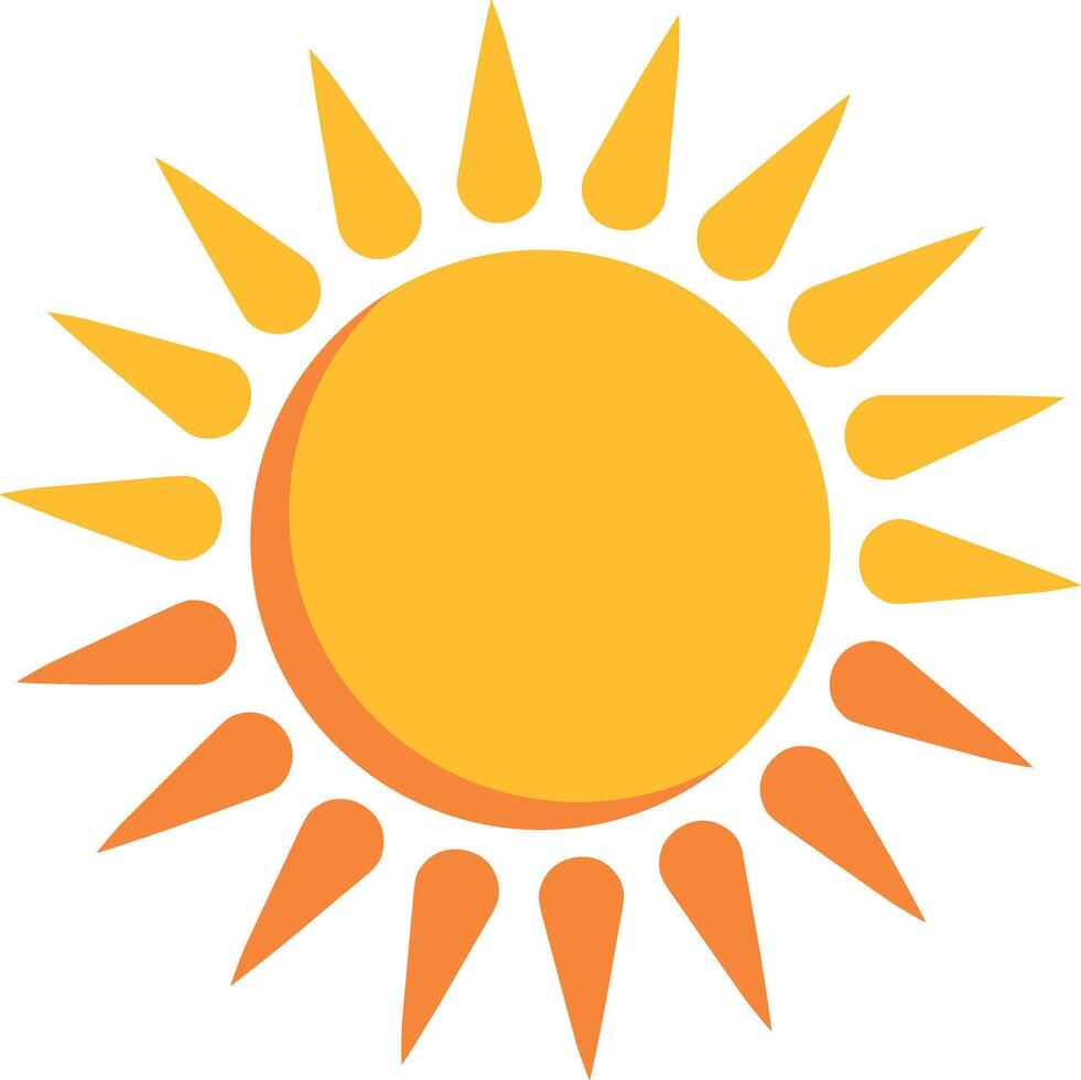 Summer Sun Graphic Icon Isolated On White Background Illustration vector