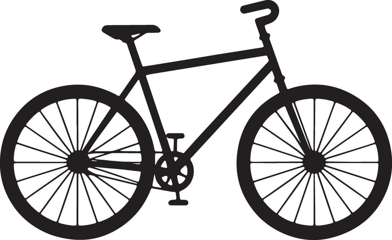 Minimalistic Bicycle Silhouette Bike Illustration For Graphic Design Projects vector