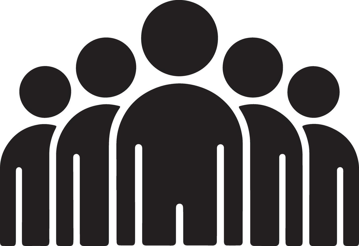 Teamwork People Icon Illustration Crowd Of People Group Symbol vector