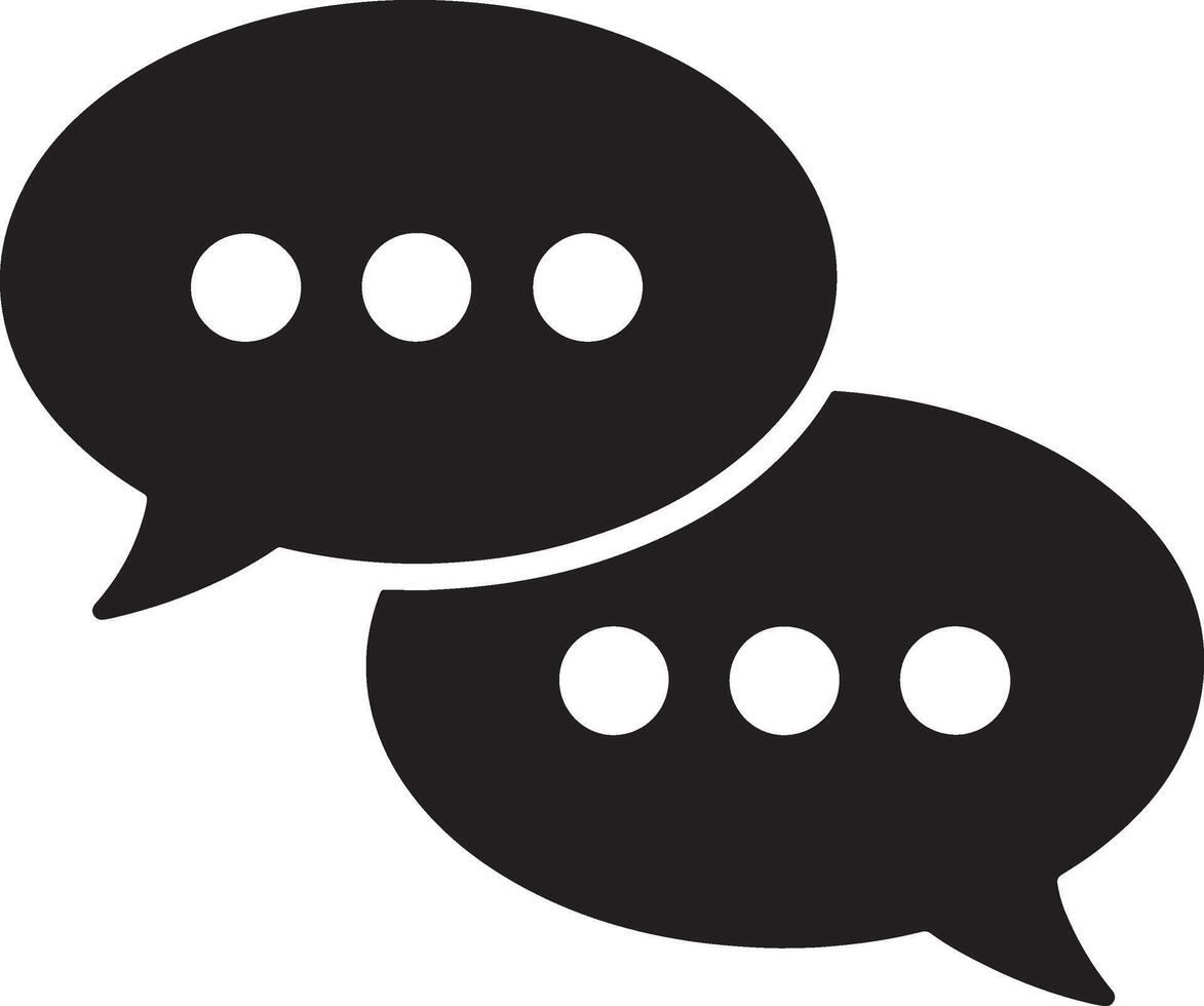 Two Speech Bubbles Representing Communication And Conversation In A Simple Style vector