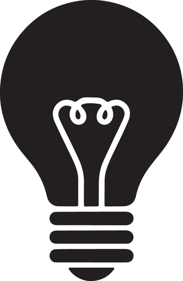 Black And White Lightbulb Illustration Representing Innovation Idea Or Creative Solution vector
