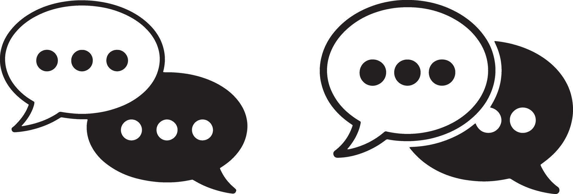 Communication Speech Bubbles Icons For Messaging Social Media And Conversations vector