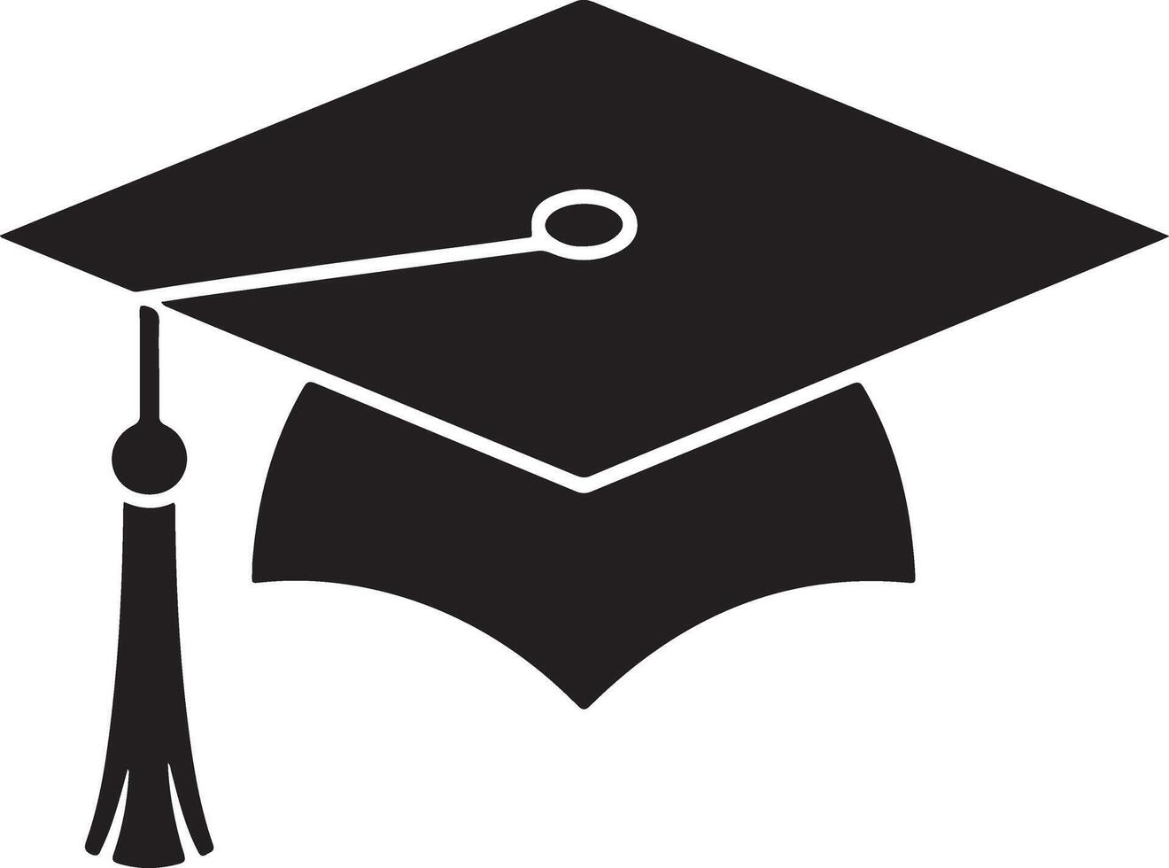 Graduation Cap Illustration Academic Achievement Symbol Education Success Icon vector
