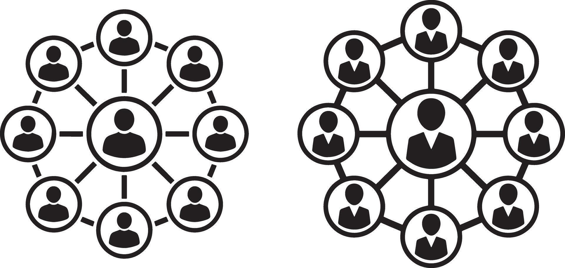 Network Connection People Group Concept For Social Media And Business Circle Link vector