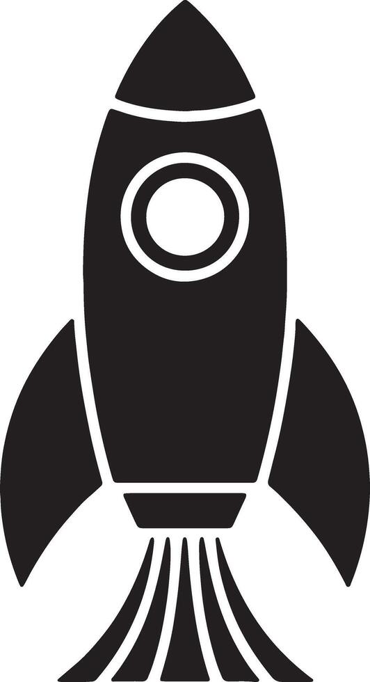 Rocket Ship Illustration Minimalist Graphic Design For Space Exploration Projects vector