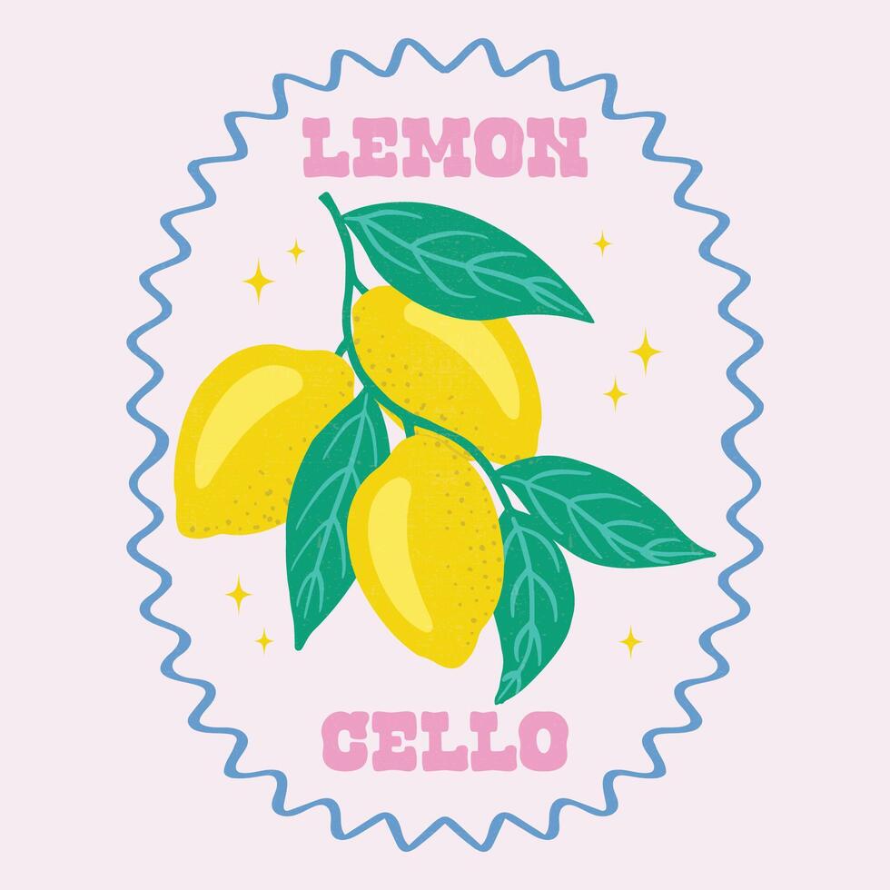 Fresh lemon fruits, lime, with green leaves. vector