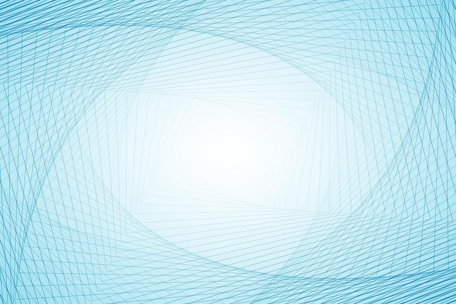 Blue Abstract Geometric Lines Background with Light Center vector