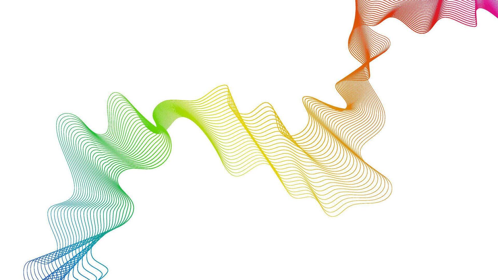 Abstract backdrop with colorful wave gradient lines on white background. Modern technology background, wave design. vector