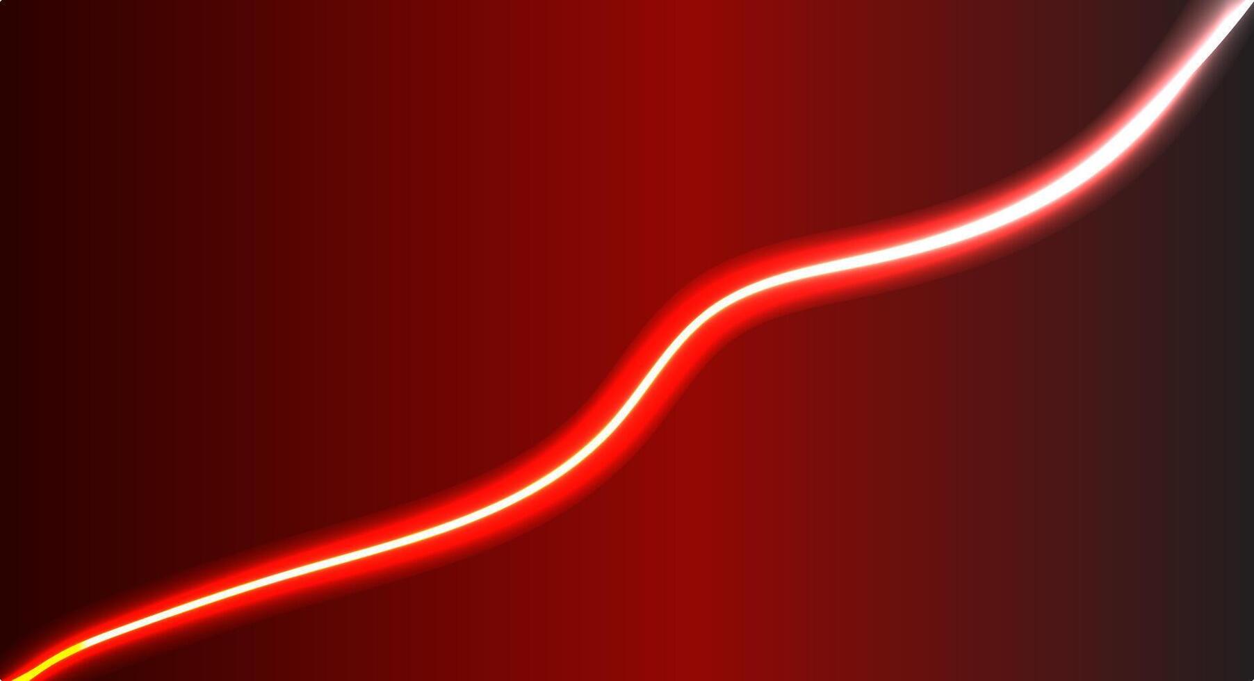 Vivid Red Wave with Neon Glow vector
