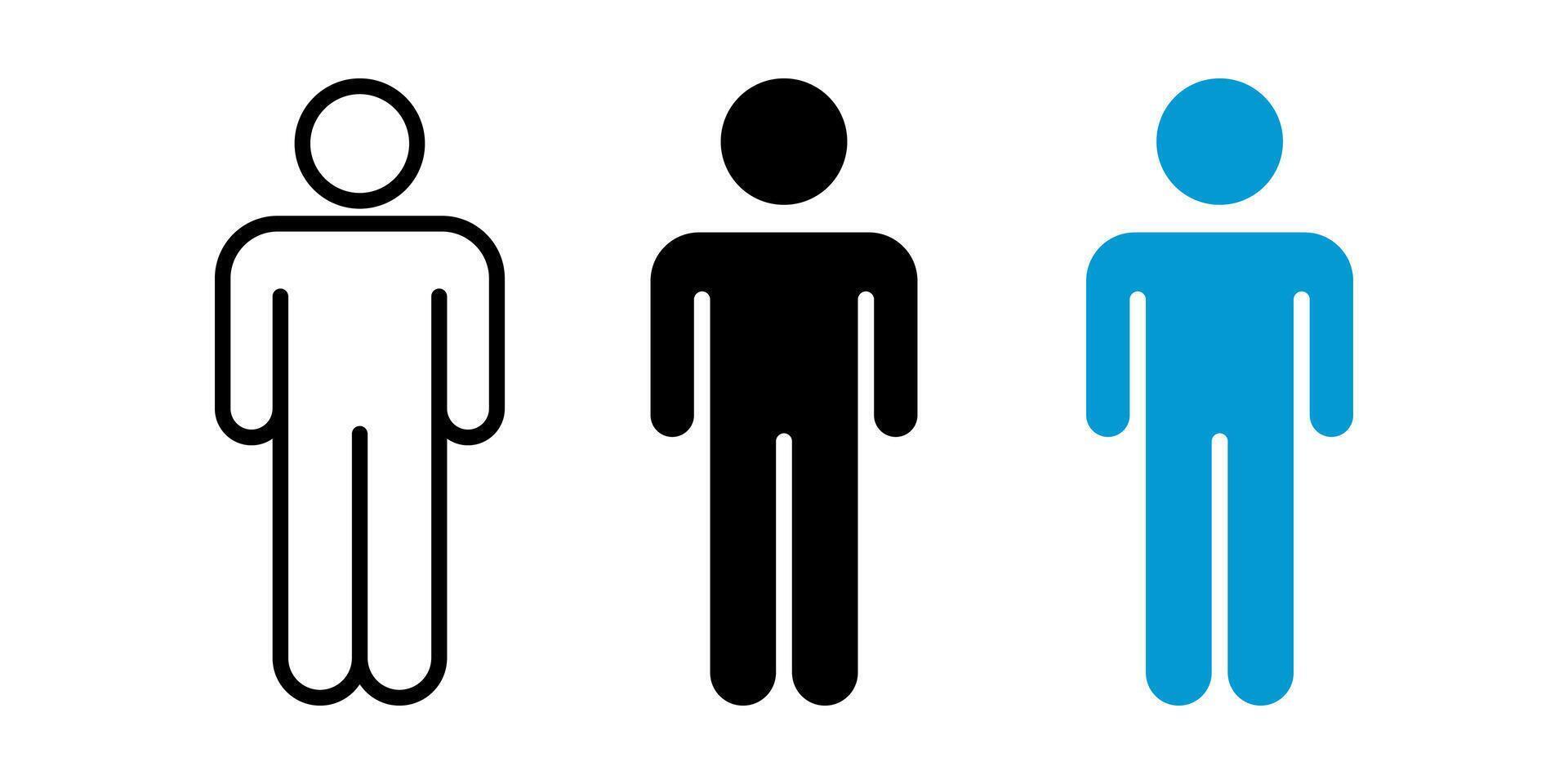 Male icon set. Man Symbol. gender sign. for mobile concept and web design. illustration on white background vector