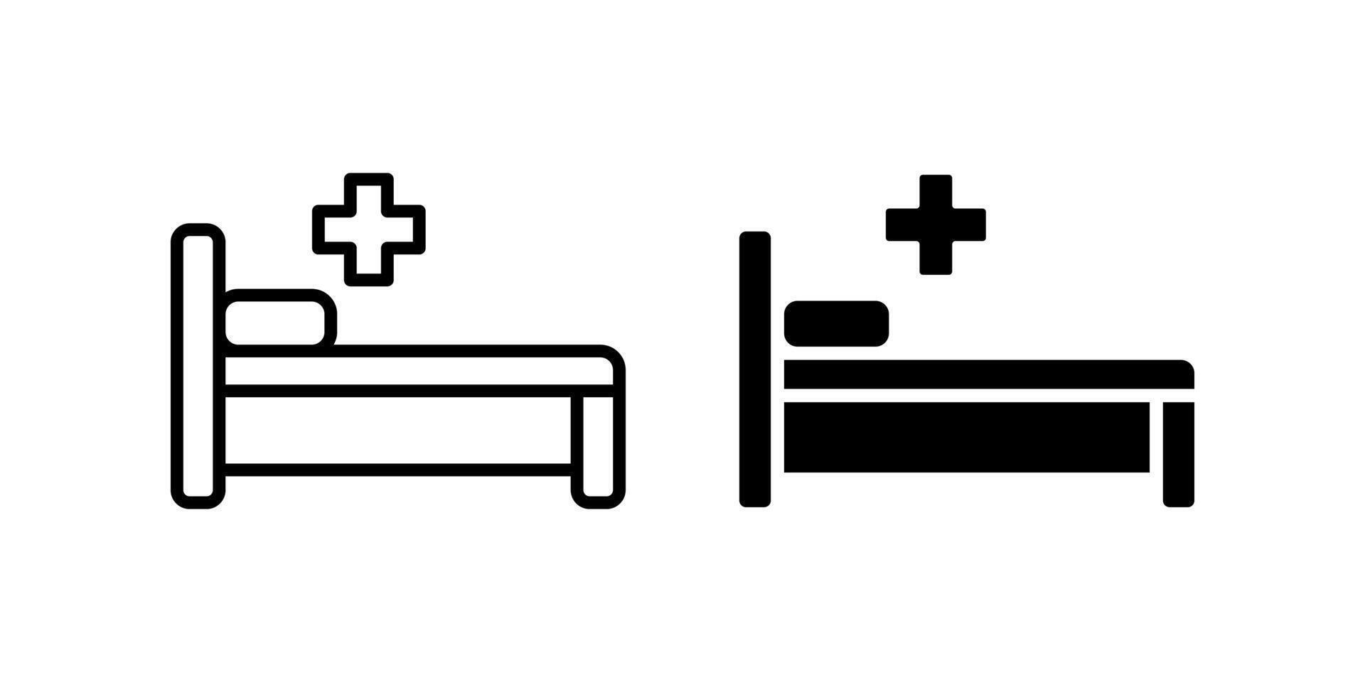Medical Bed icon. for mobile concept and web design. illustration vector