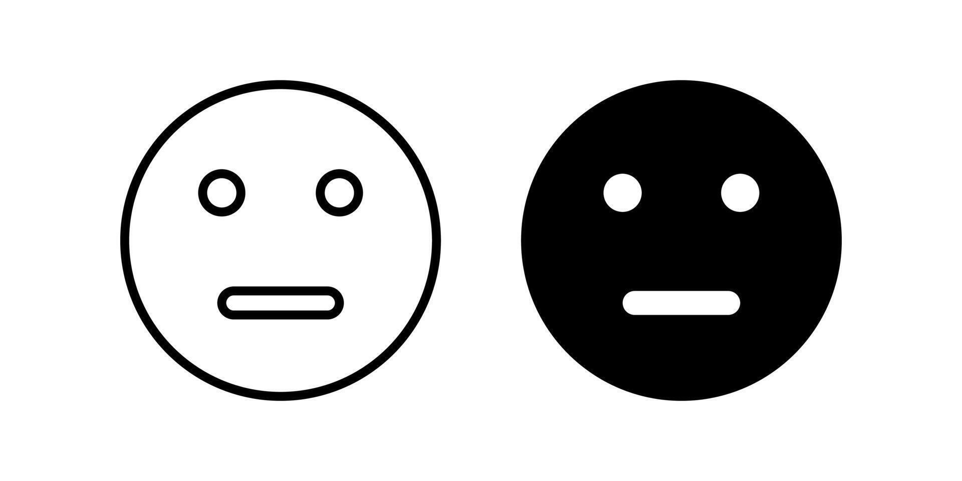 Emoticons Icon Set. neutral sign. for mobile concept and web design. illustration vector