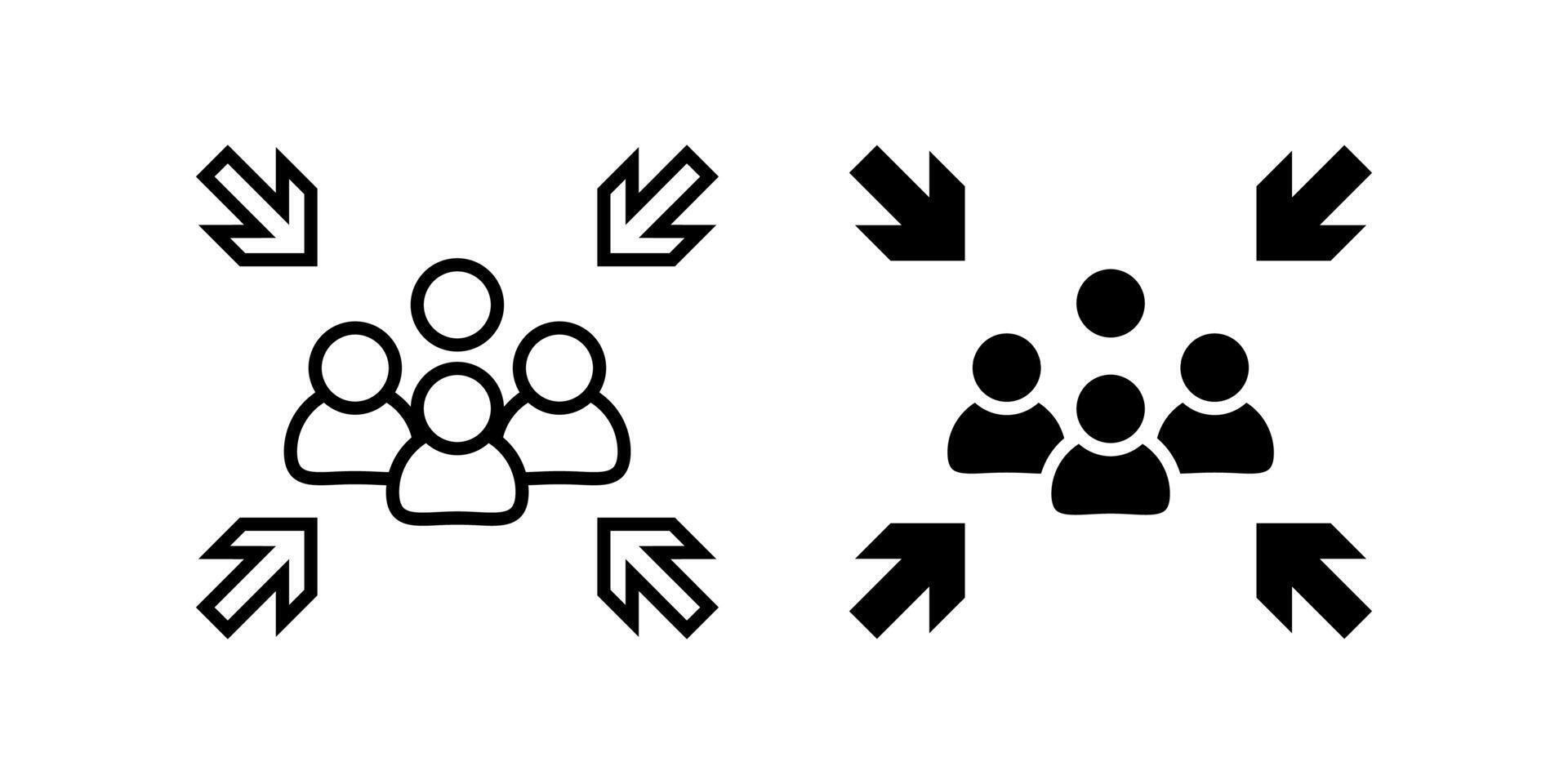 Meeting point icon. for mobile concept and web design. illustration vector