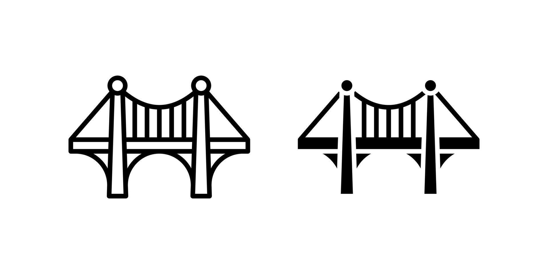 Bridge icon set. for mobile concept and web design on white background vector
