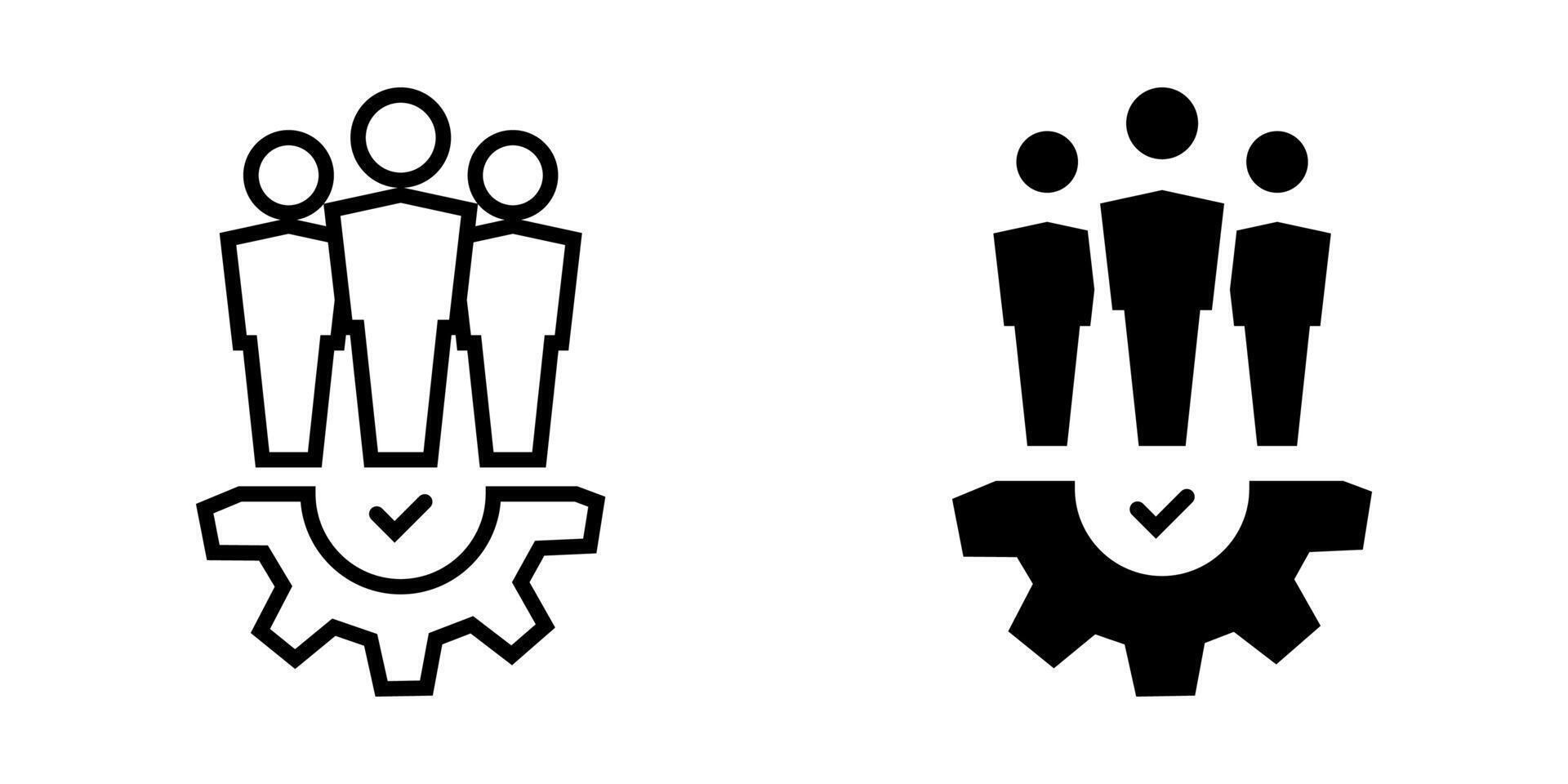 Set of Management icons. Teamwork management sign. for mobile concept and web design. illustration on white background vector