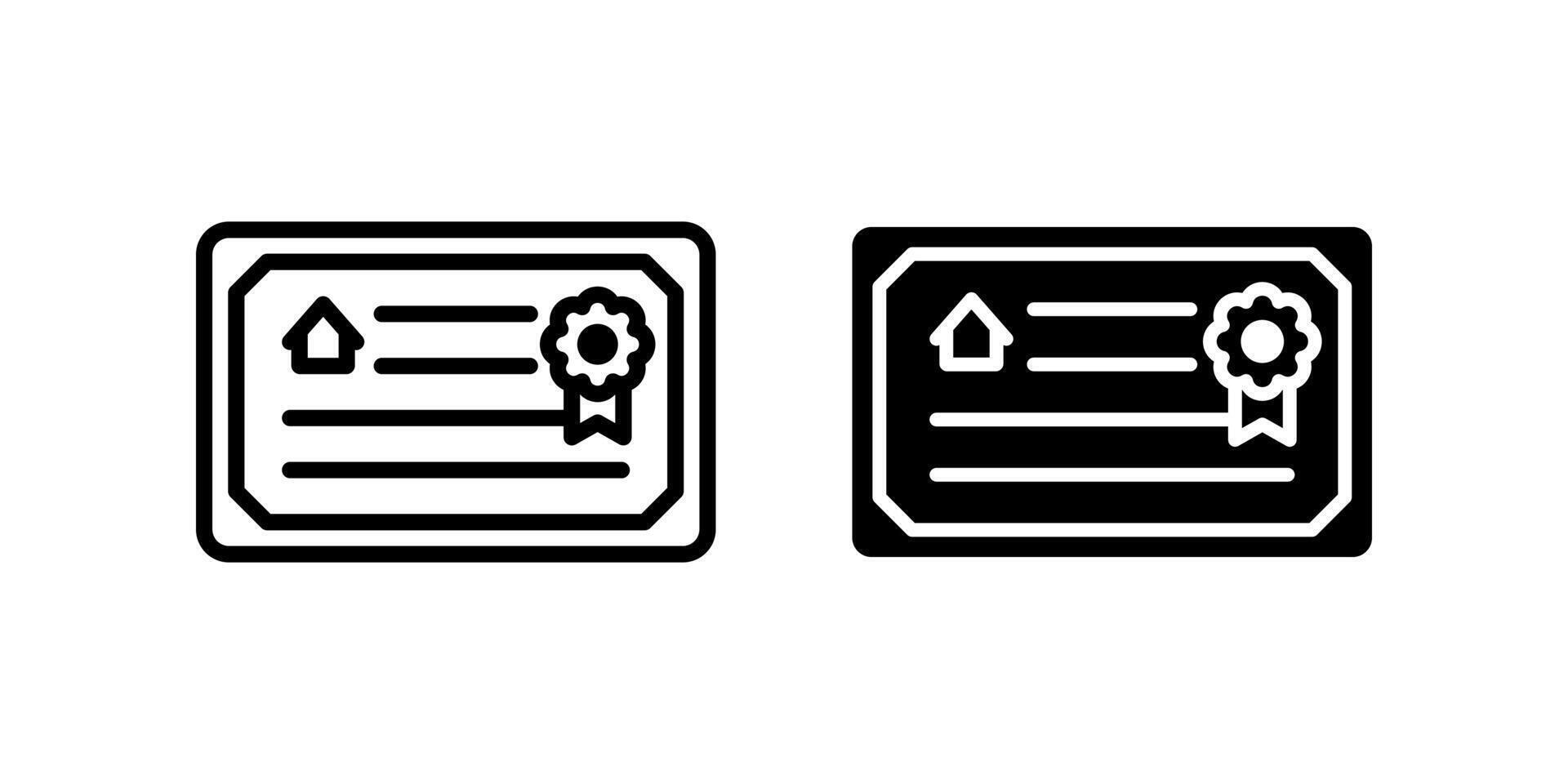 Certificate icon set. for mobile concept and web design on white background vector