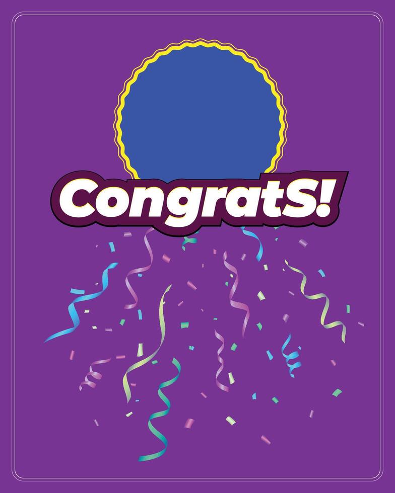 Congrats poster Typography vector