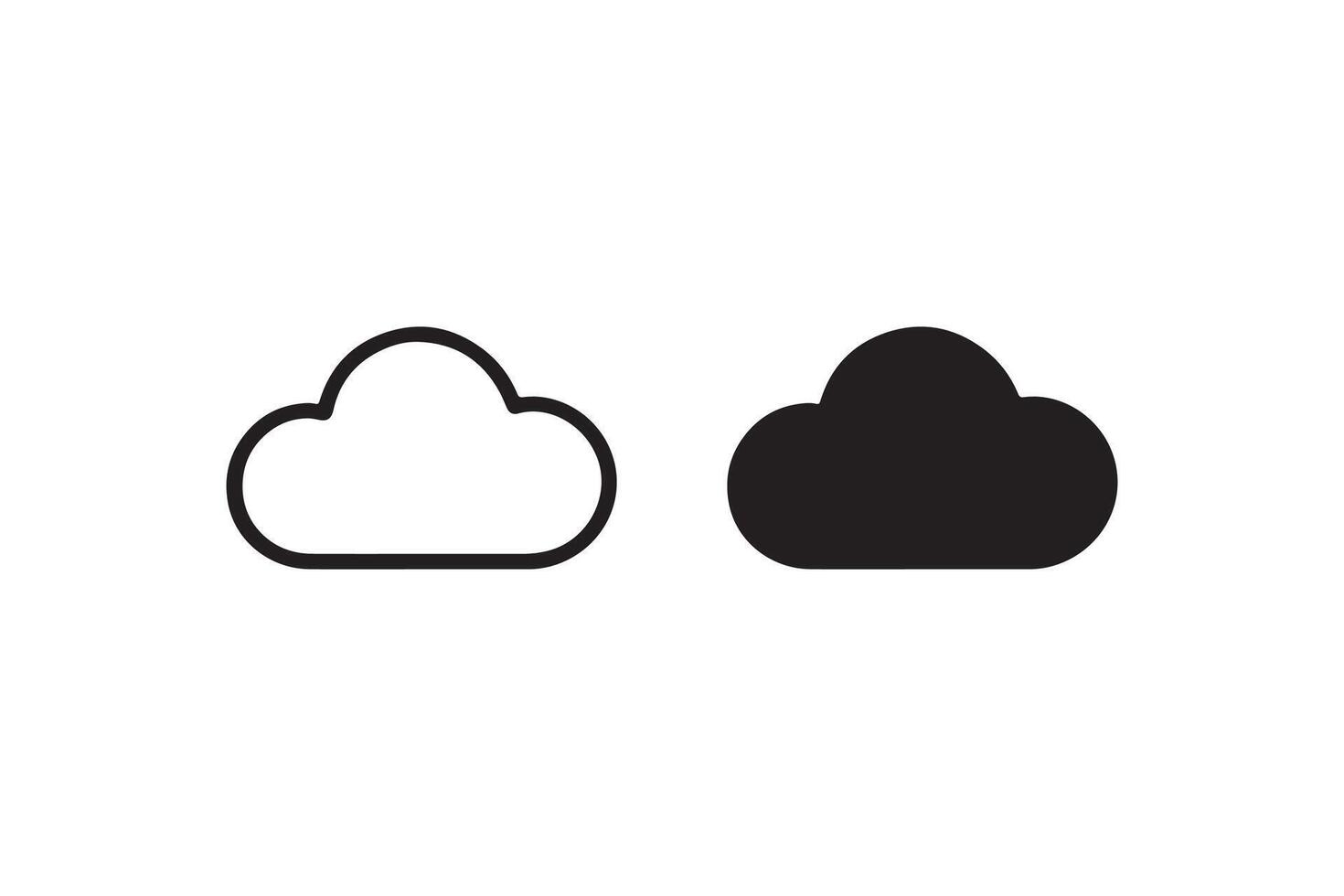 Cloud icon set for web and apps vector