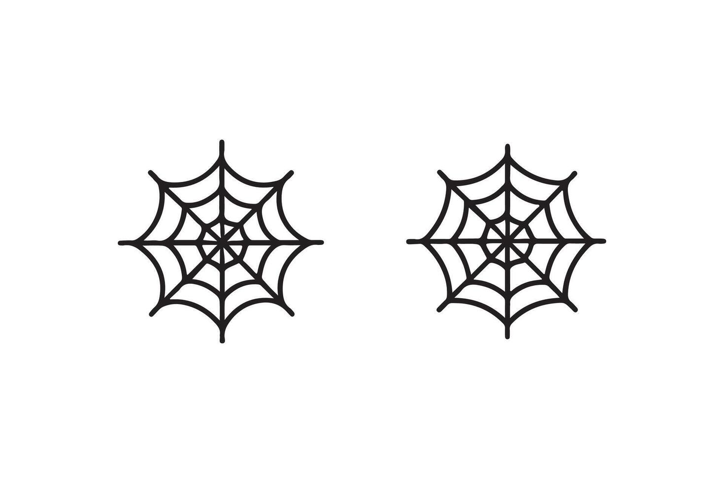 Spiderweb icon set in outline style vector
