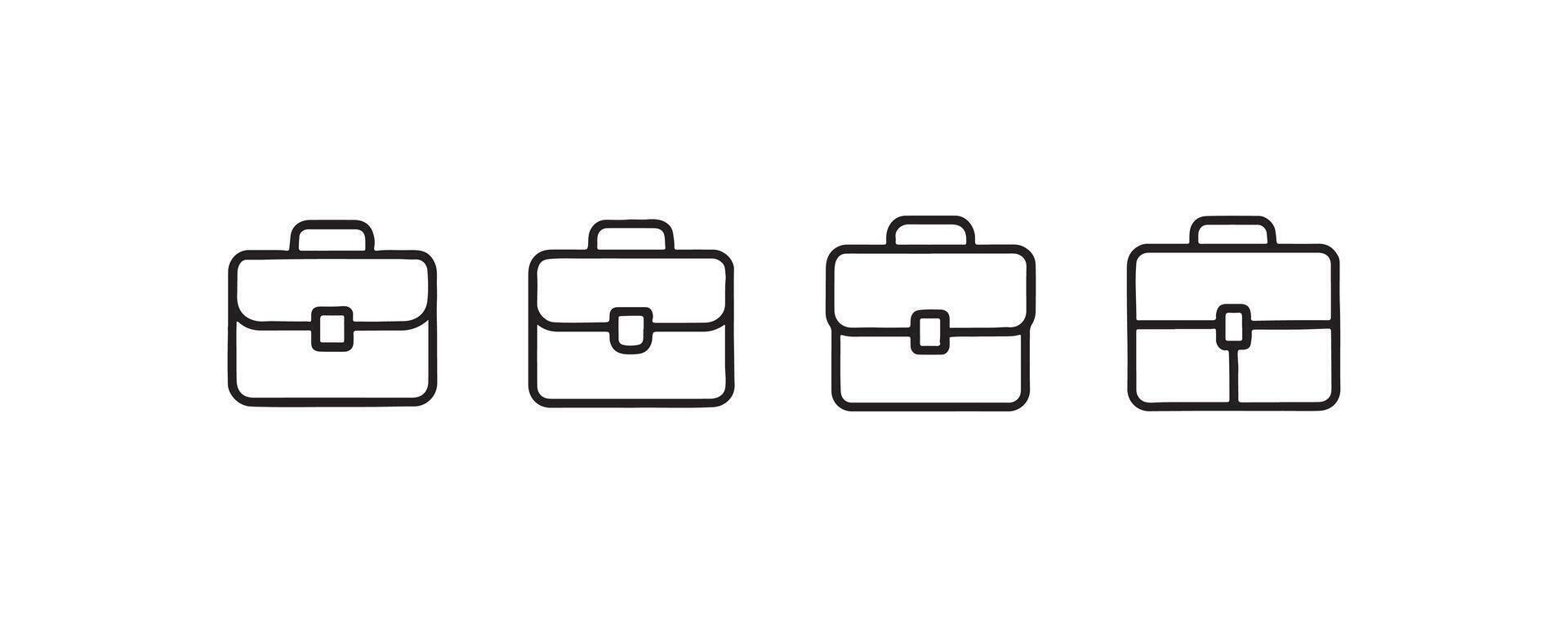 Briefcase icons for business and work use vector