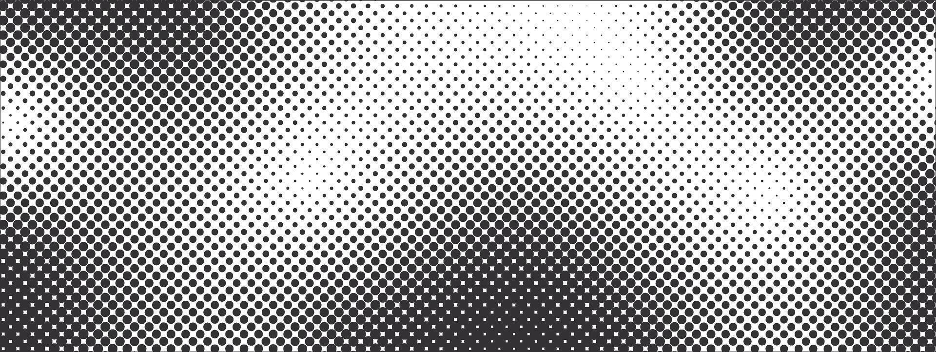 Halftone texture with gradient. Faded dot patches of pixelated background Grunge retro geometric pattern in manga, anime style. Dotted gradient in pop art style. vector