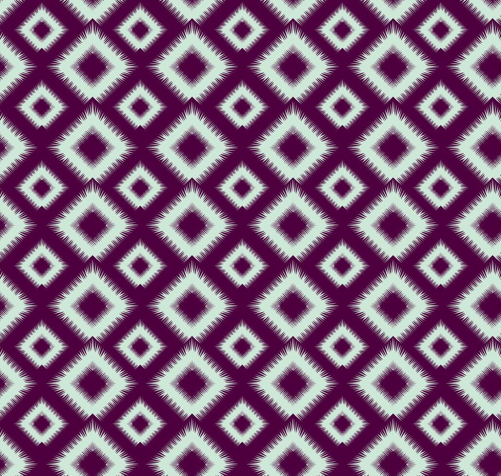 Seamless pattern with geometric diagonal tartan ornament. Tribal Ikat texture in traditional ethnic style. Minimalist trendy abstract pattern design for texture, fabric, decoration. vector