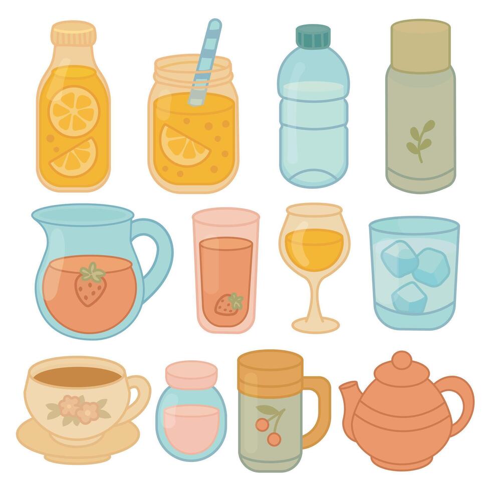 Assorted Beverage Collection vector