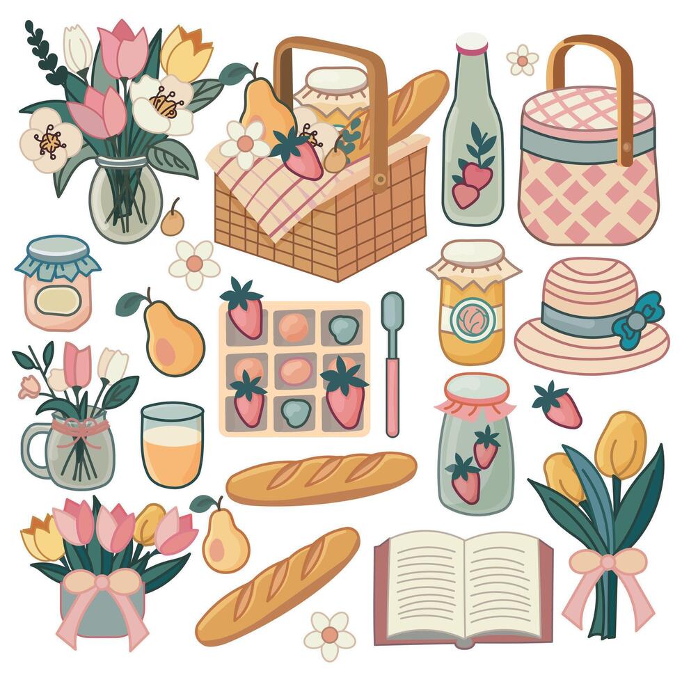 Spring Picnic Clipart vector