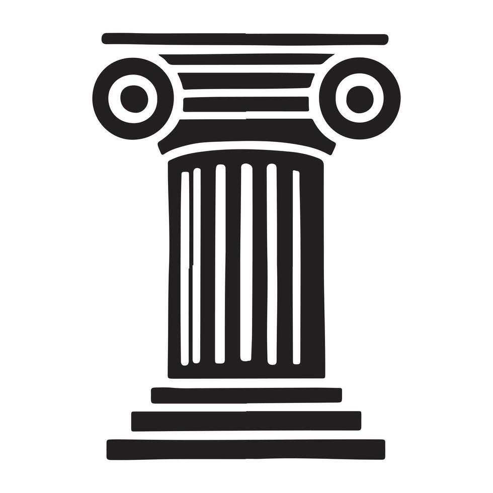 Architecture Column Silhouette Icon vector