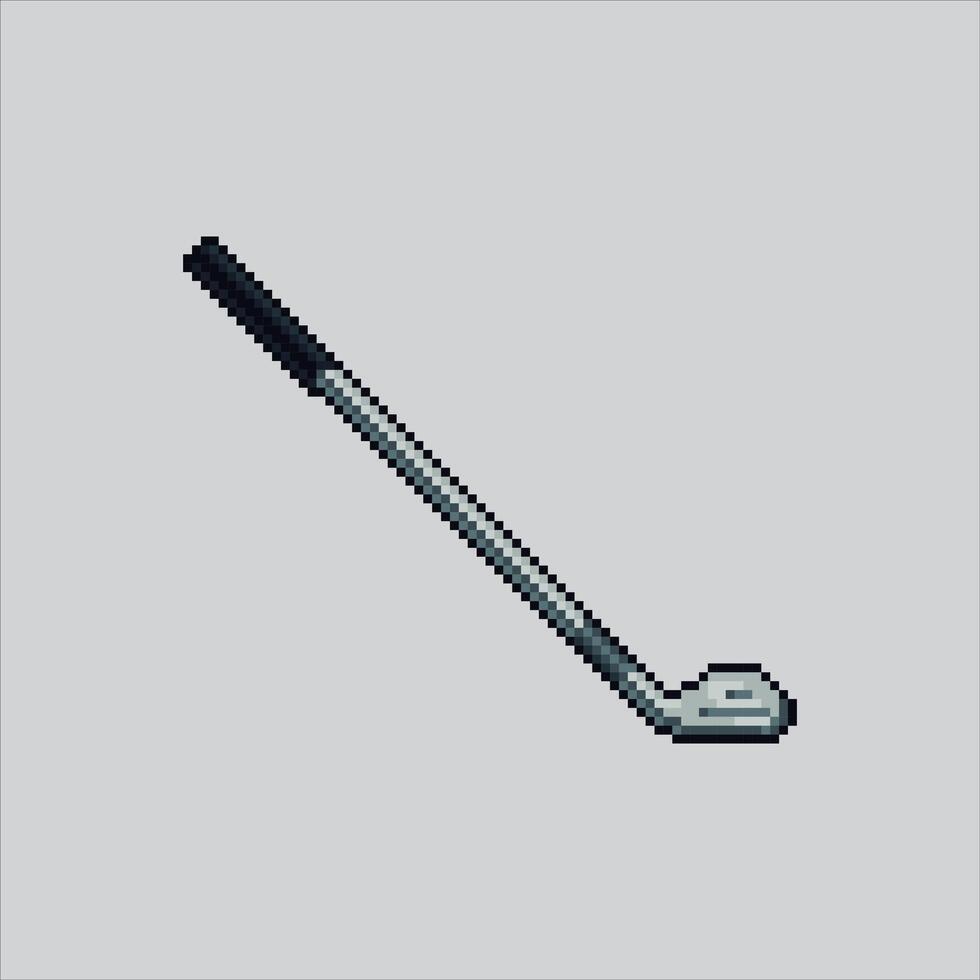 Pixel art illustration Golf Stick. Pixelated Golf Sport. Golf Stick Sports Equipment Icon pixelated for the pixel art game and icon for website and game. old school retro. vector
