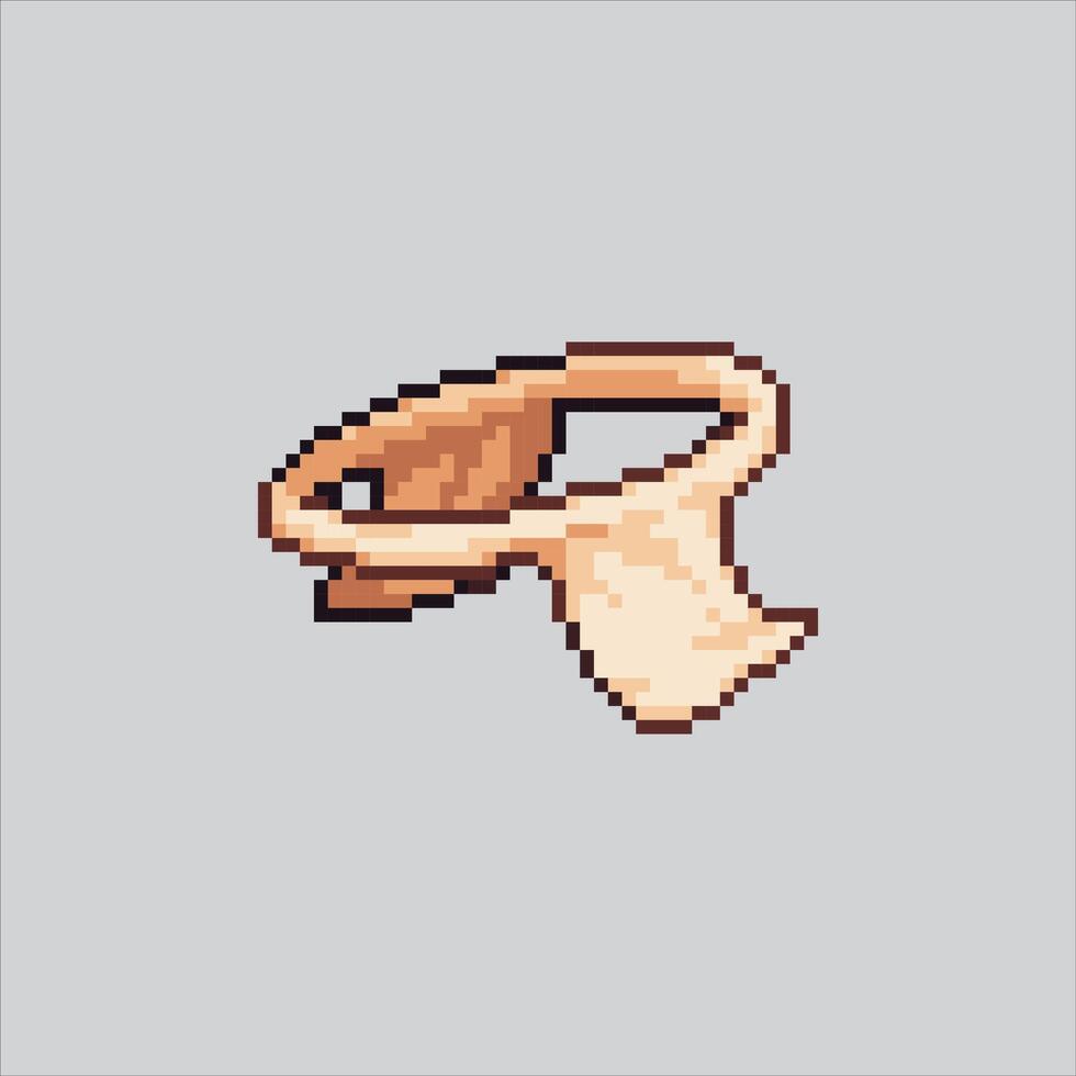 Pixel art Stone age Primitive clothes Weapon icon Illustration for game design vector