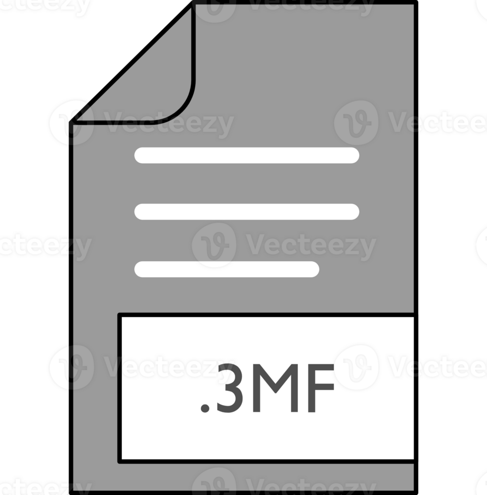3mf File Format Icon Outline And Fill png