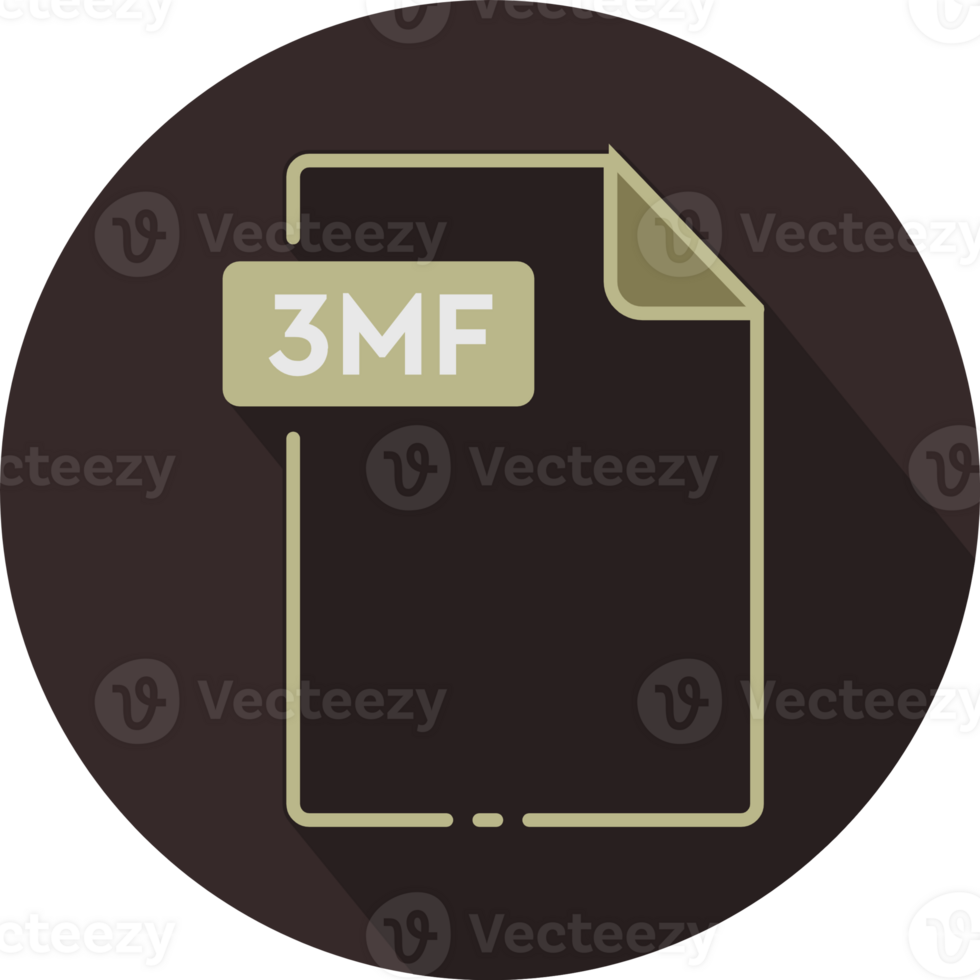 3mf File Format Minimal Icon With Circle Outside png