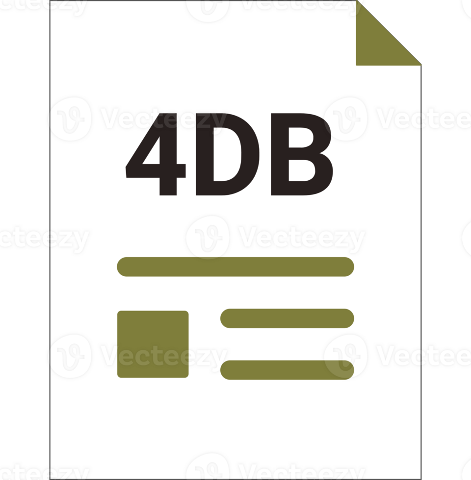4db With Deep And Minimal Colors And Folded Icon png