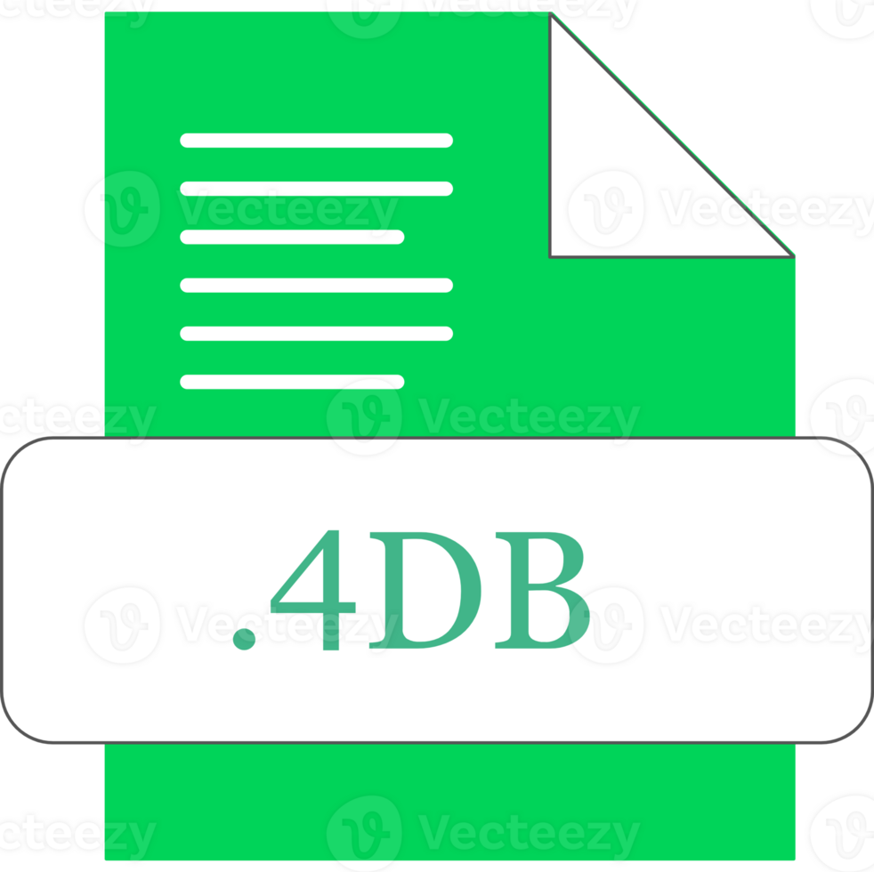 4db File Extension Icon Fill With Minimal Colors png