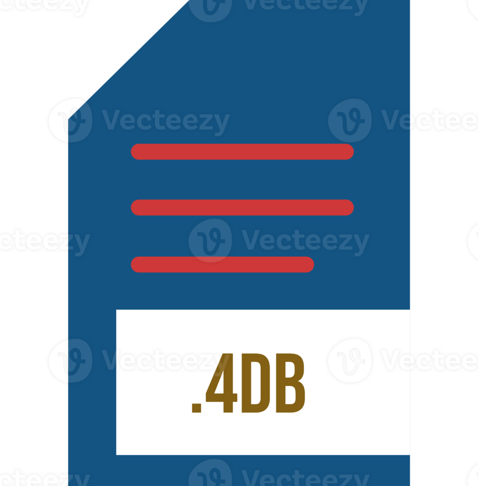 4db File Extension Icon Minimal Color Fill png