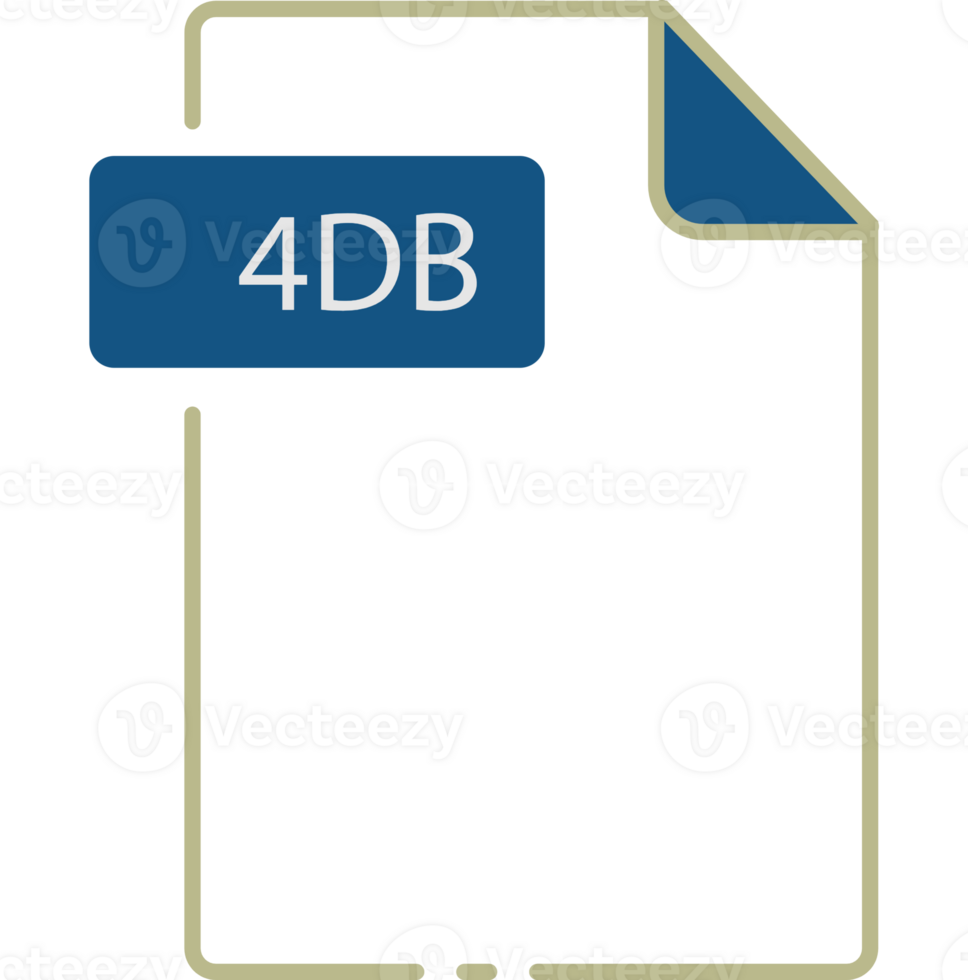 4db File Format Minimal Icon Outline png