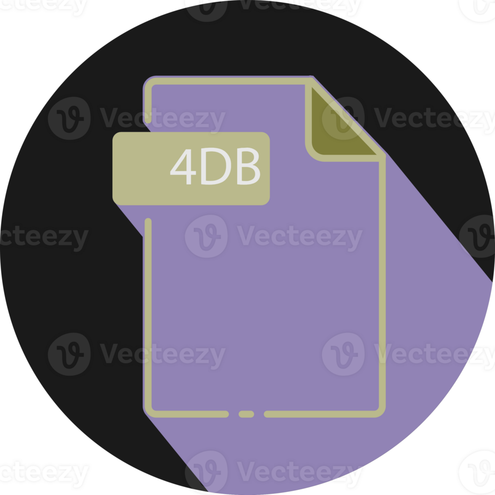 4db File Format Minimal Icon With Circle Outside png