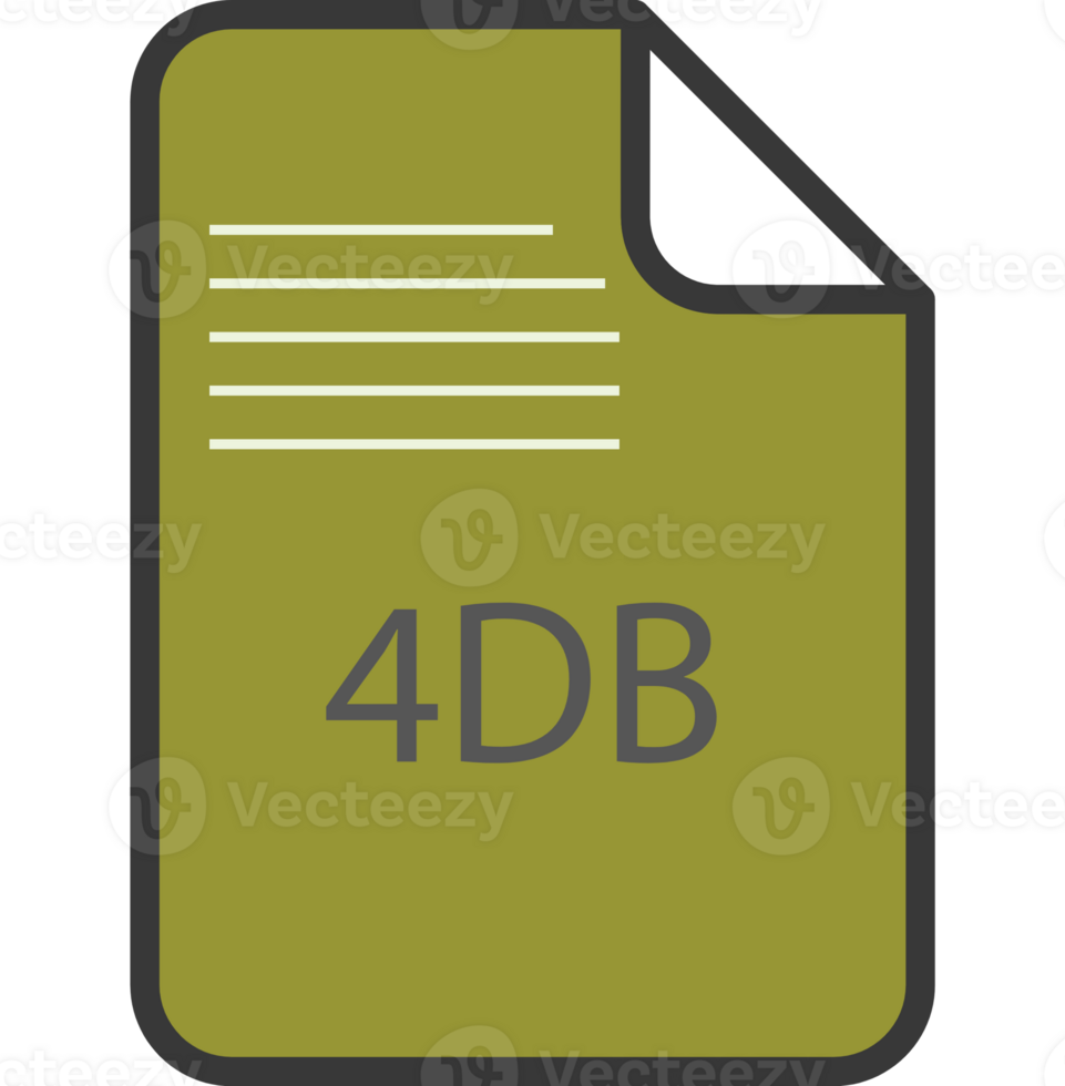 4db File Icon Fill And Outline Rounded Corners png