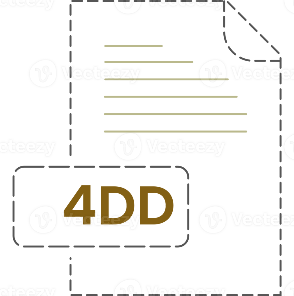 4DD icon black rounded dashed outline png