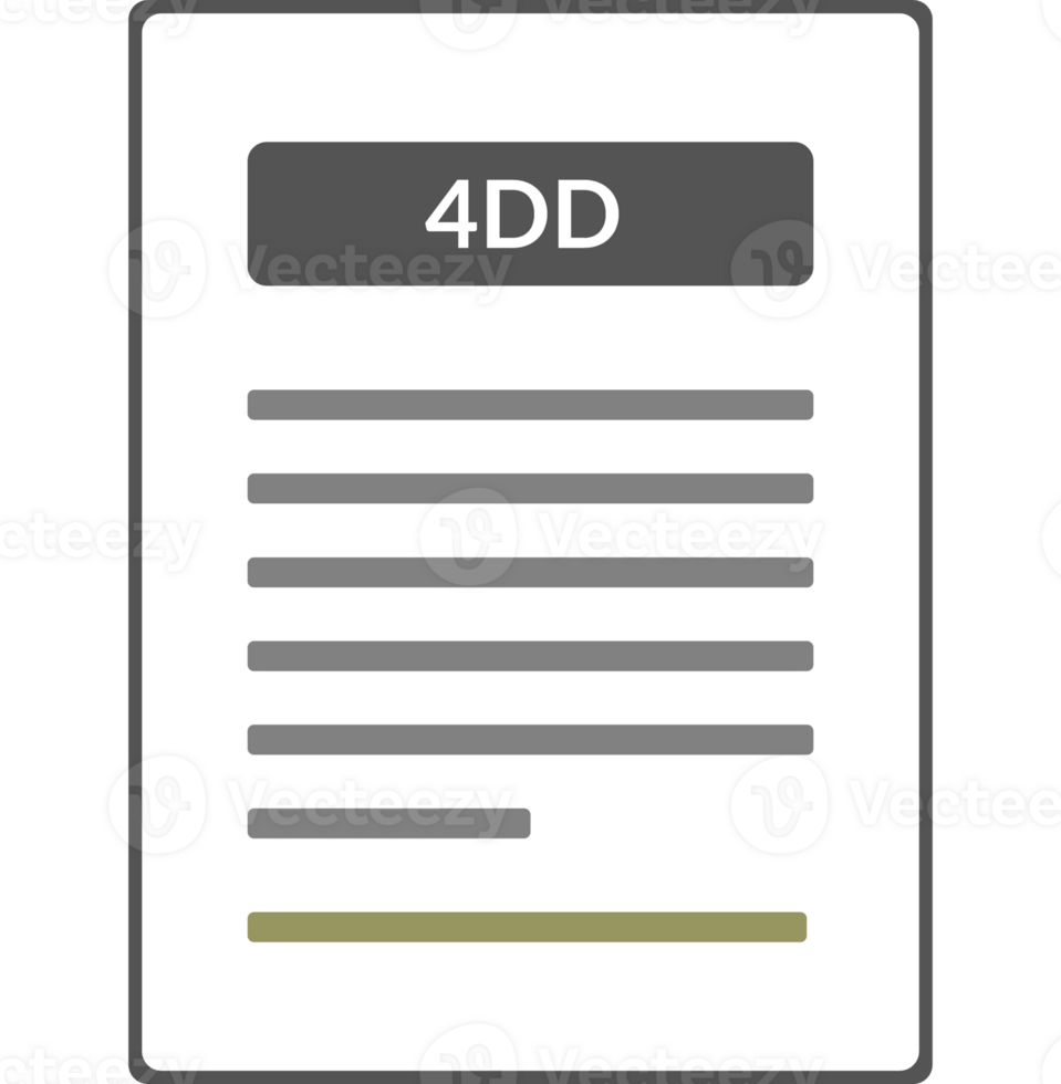 4DD contract document icon png