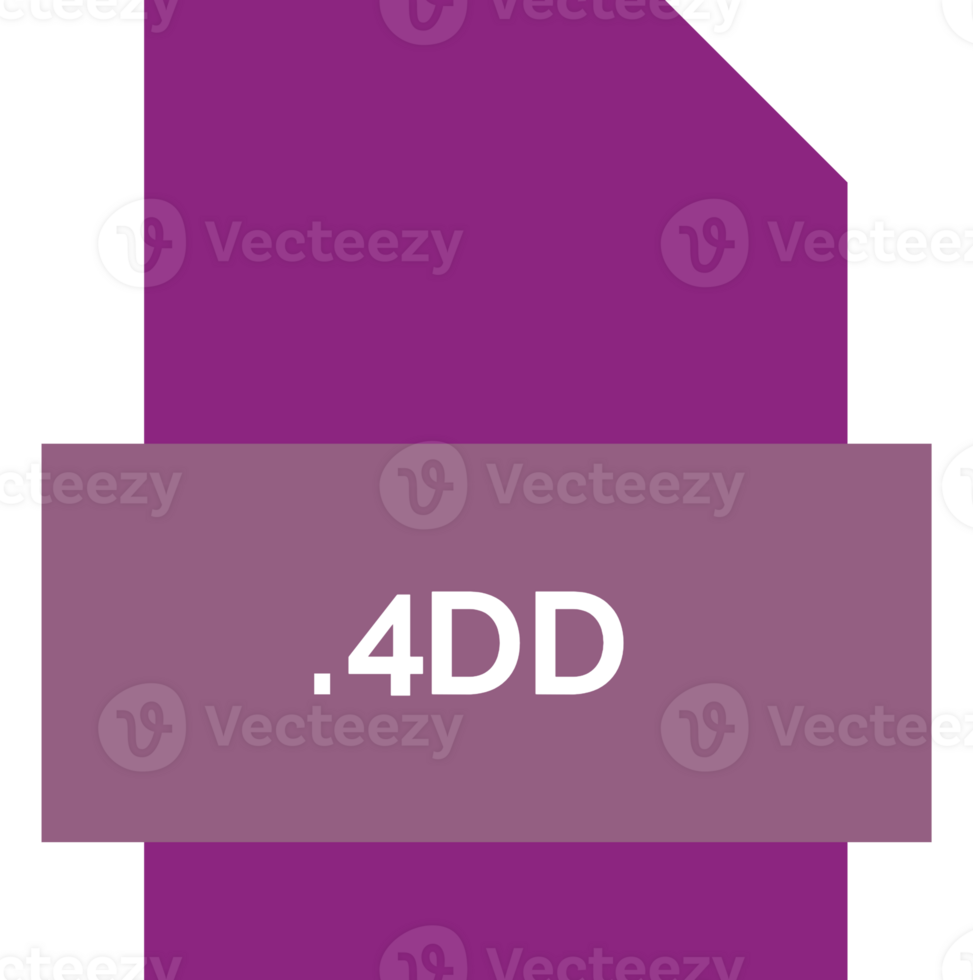 4DD File extension icon fill crisp corners with symbol png