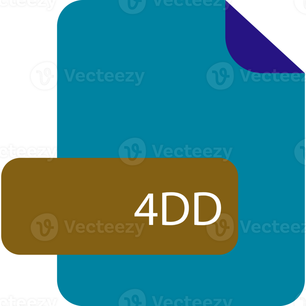 4DD File extension icon rounded corners and deep color png
