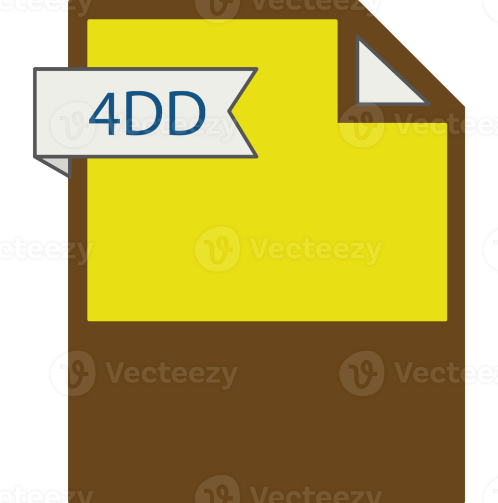 4DD File format icon minimal png