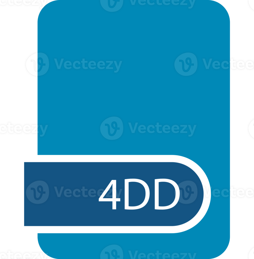 4DD File format icon with contour png