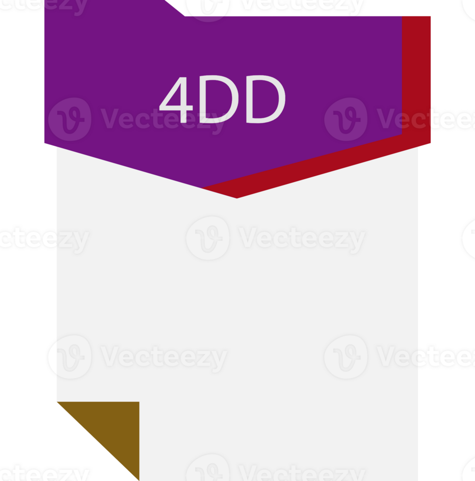 4DD File format minimal icon png