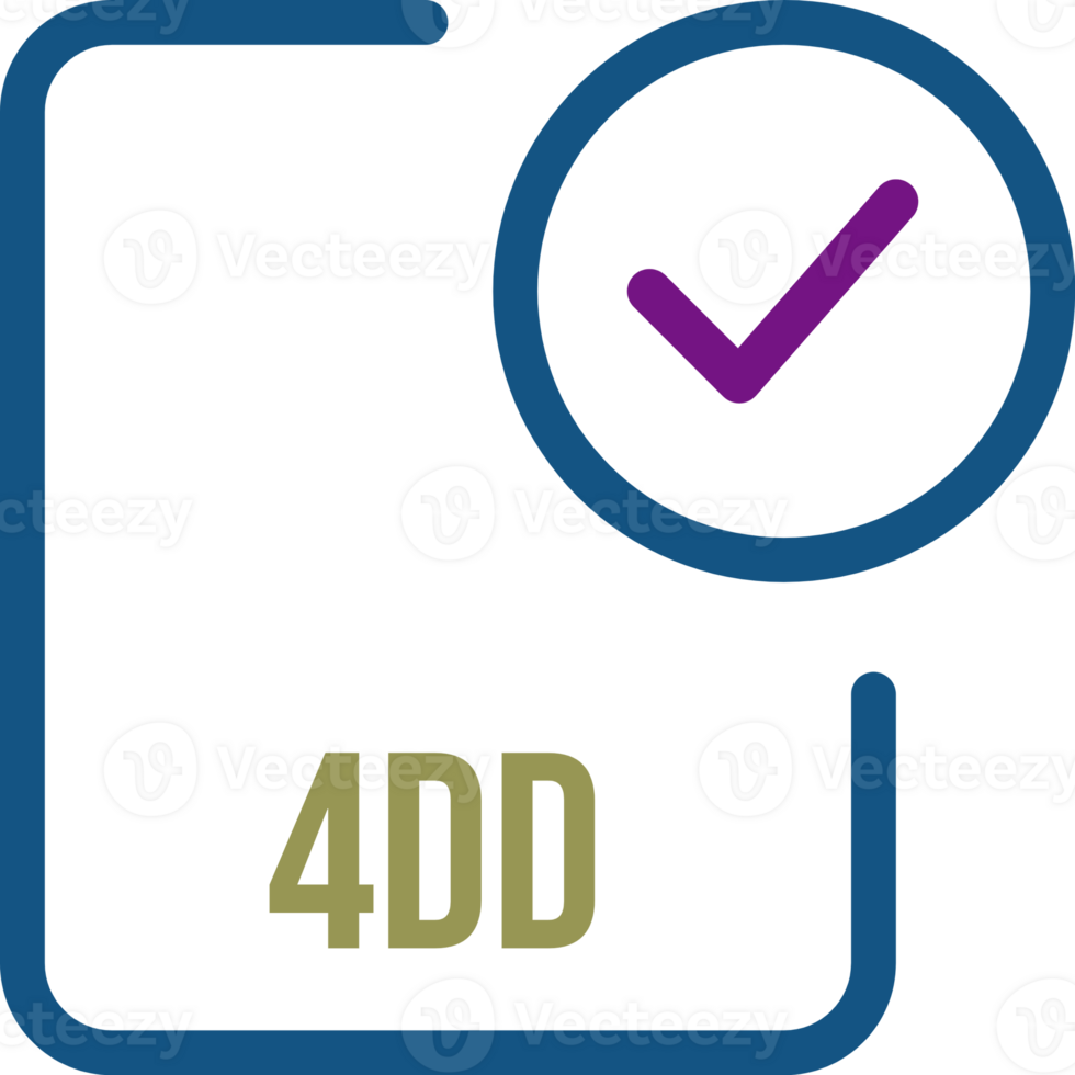 4DD File icon with checked mark png