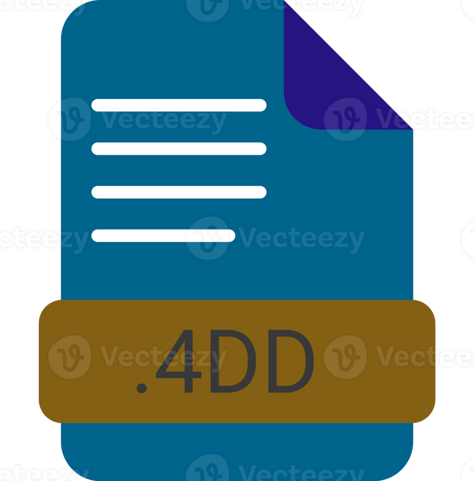 4DD ip file extension icon color fill outer flat png