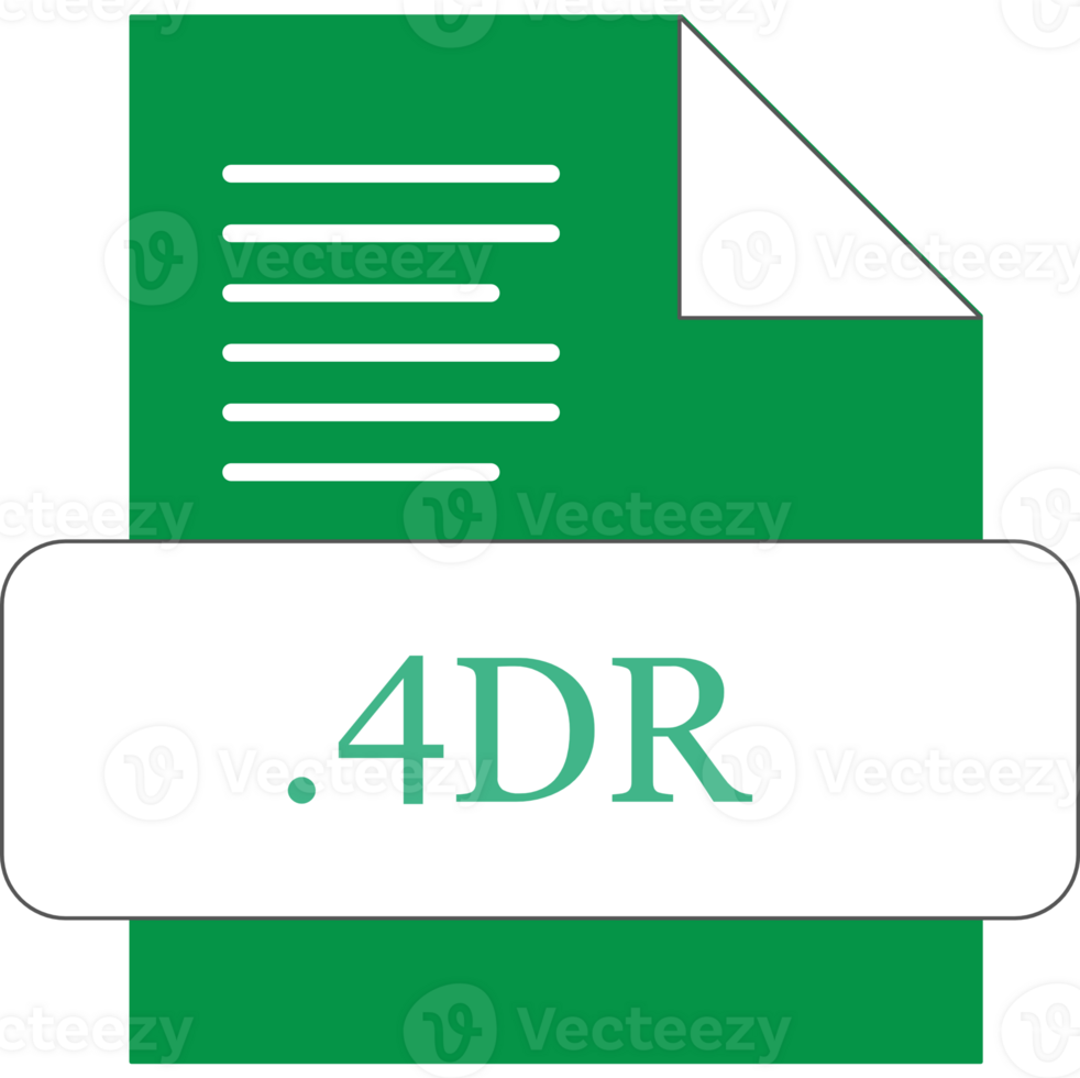 4dr File Extension Icon Fill With Minimal Colors png