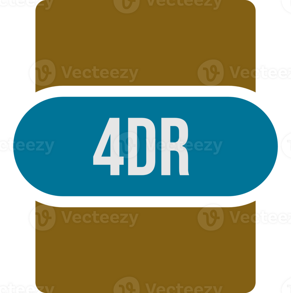 4dr File Extension Icon Rounded And Color Fill png